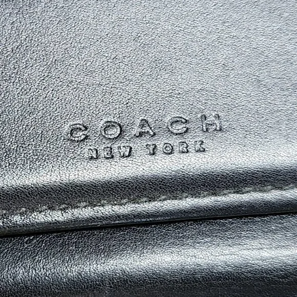 Coach Black Tri-fold Wallet, Authentic - Picture 10 of 10
